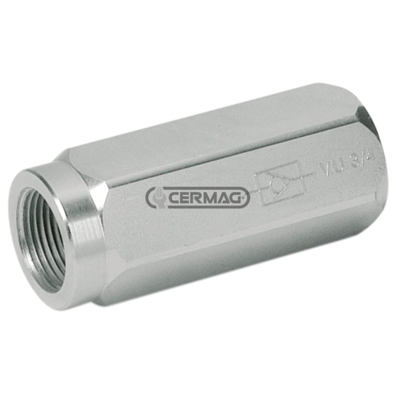 Valvola unidirezionale con tenuta a sfera - FEMMINA - FEMMINA Attacco 1/4" GAS COMPATIBILE - 80605