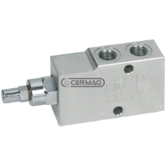 Válvula de control de descenso y bloqueo en línea de simple efecto Conexiones COMPATIBLES CON GAS 3/8" - 82223 | NewgardenAgr...