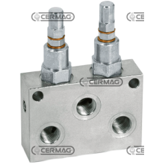 Valvola di massima pressione doppia Portata massima 70 l/min Attacchi 1/2" GAS COMPATIBILE - 83385 | NewgardenAgri.com