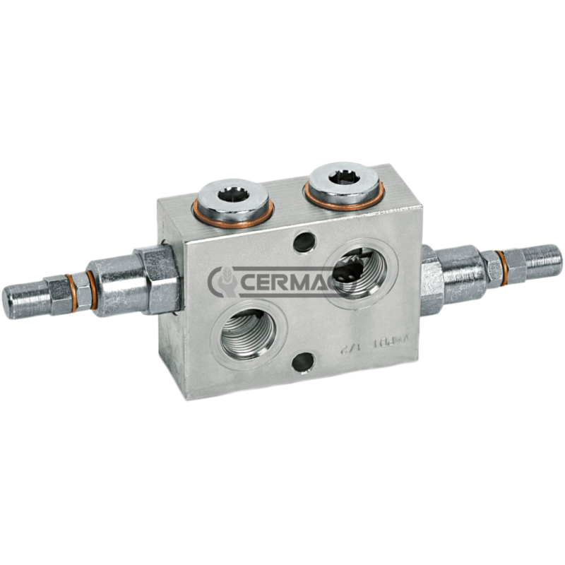 Doppelt gekreuztes Höchstdruckventil. Maximale Durchflussrate 45 l/min. 3/8" GAS-KOMPATIBLE Anschlüsse – 83382