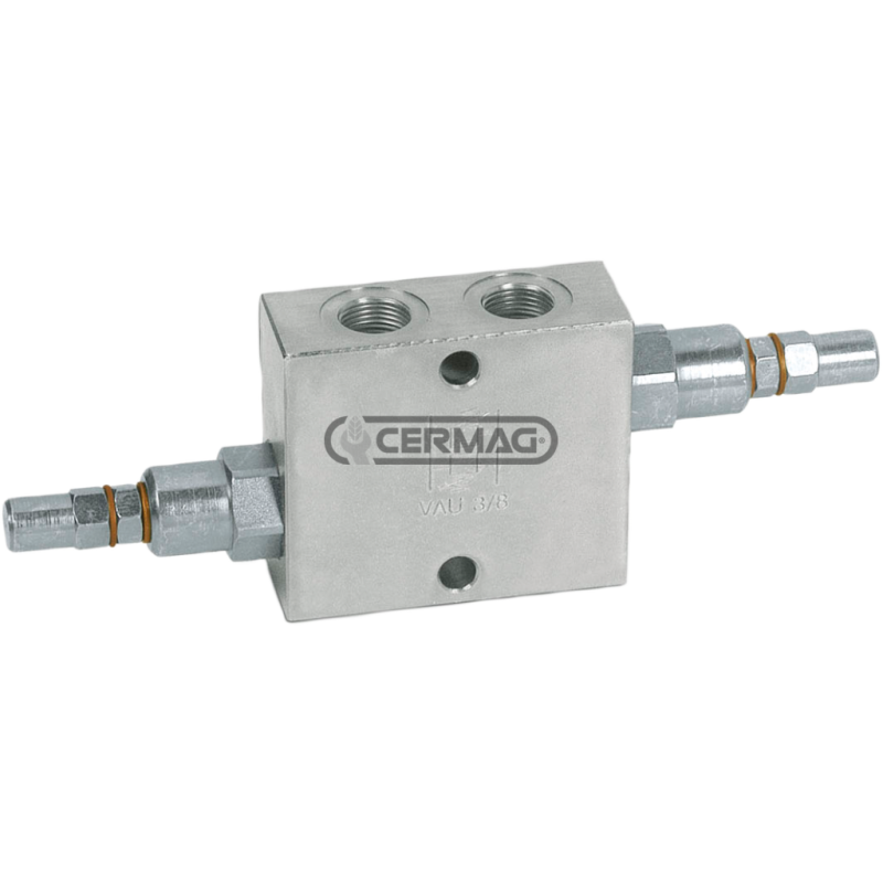 Doppelkreis-Ausgleichsventil. Durchflussrate 45 l/min. Anschlüsse 3/8" GAS KOMPATIBEL - 80603