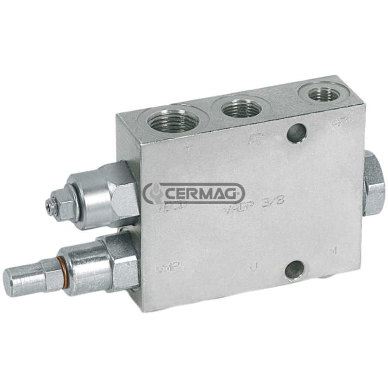 High-low pressure exclusion valve for log splitters and compactors COMPATIBLE - 83858