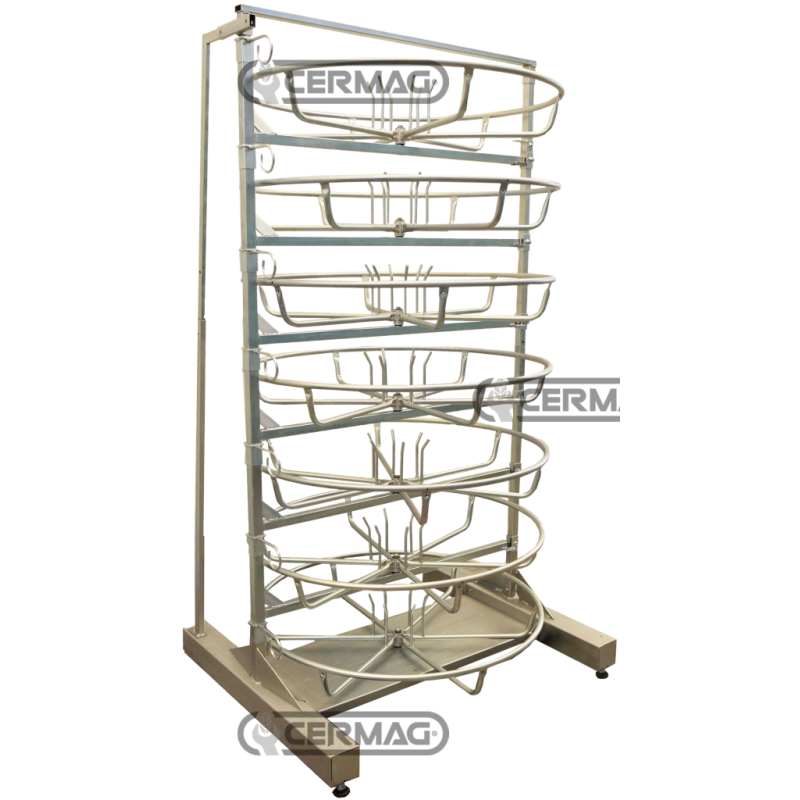 Support à tubes avec 7 étagères Dimensions 1250x1050x2200 mm COMPATIBLE - 83967