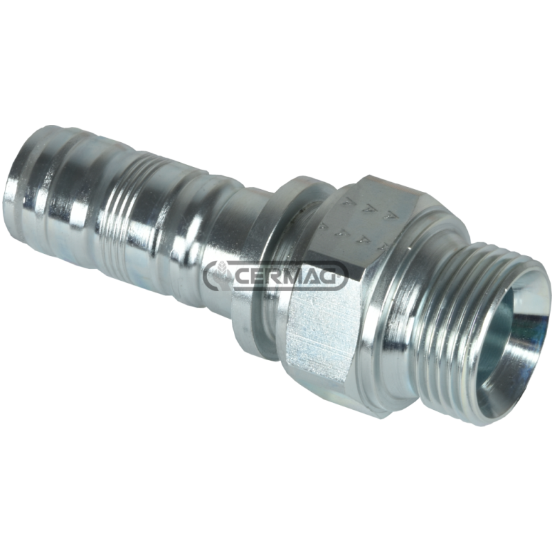 Racor macho cilíndrico abocinado 60° Tubería Rosca 1"1/2 pulgada - T 1"1/2 Gas COMPATIBLE - 81875