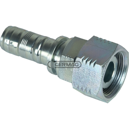 DIN female fitting heavy series through nut Pipe 3/4" inch Thread - T M36x2 COMPATIBLE - 81888 | NewgardenAgri.com