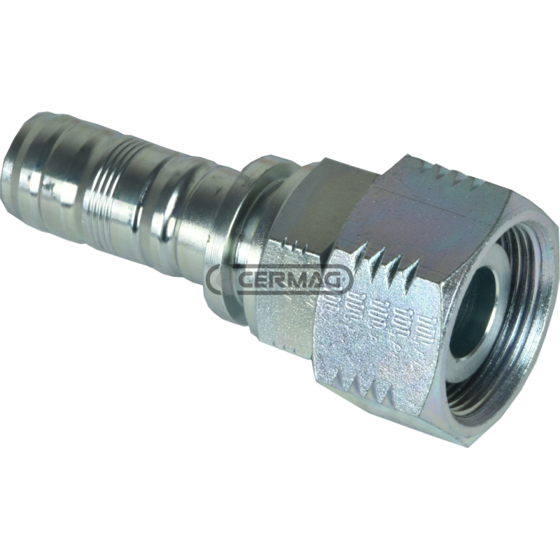 DIN female fitting heavy series through nut Pipe 1"1/4 inch Thread - T M52x2 COMPATIBLE - 81890