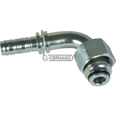 Racor hembra DIN 90° serie pesada Tuerca pasante Tubo 1"1/4 pulgada Rosca - T M52x2 COMPATIBLE - 81894 | NewgardenAgri.com