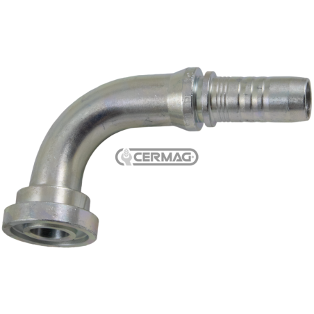 Fitting mit 90°-Flansch – Typ KOMATSU. Rohrdurchmesser 5/8" – 16 mm. Flansch 5/8" KOMPATIBEL – 82597 | NewgardenAgri.com