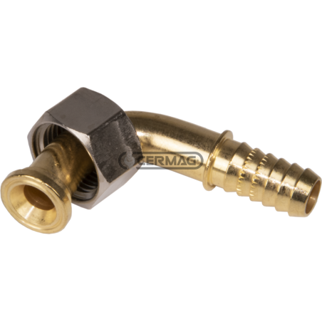 Raccordo femmina 90° bassa pressione Diametro del tubo 3/8 - 10 mm Filetto 3/8" Gas COMPATIBILE - 81941 | NewgardenAgri.com