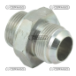 Mamelons de réduction JIC 74° - Filetage GAZ - A JIC 1/2" - Filetage 20 - B 3/8" Gaz COMPATIBLE - 83599