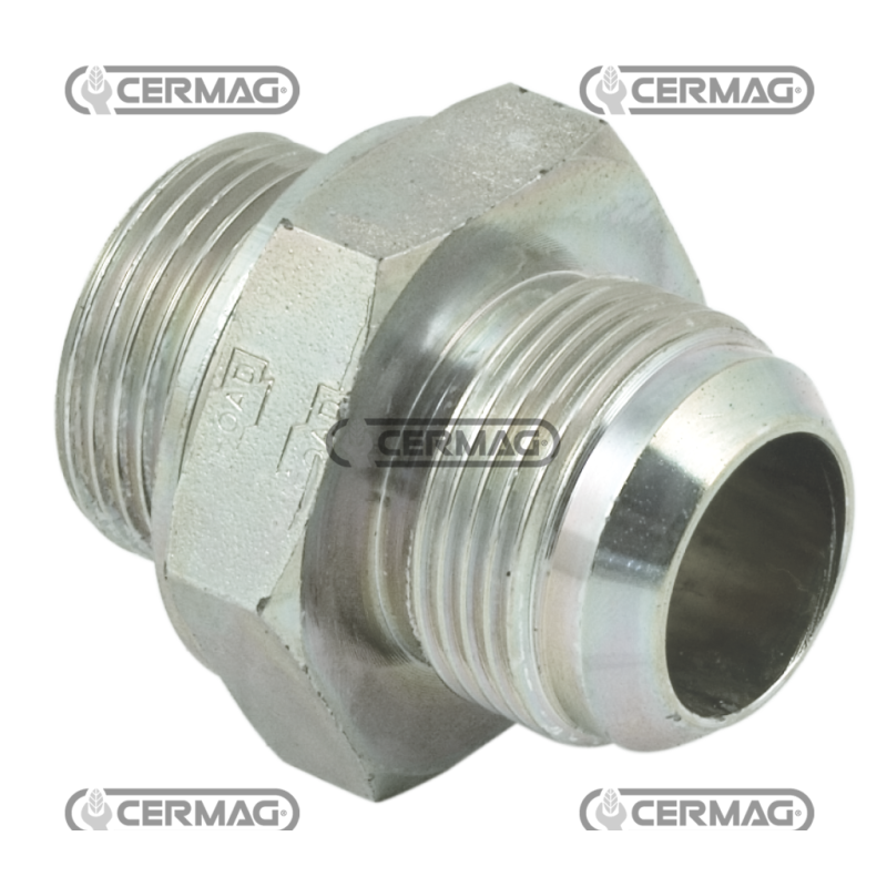 Reduziernippel JIC 74° – GAS-Gewinde – A JIC 9/16 Zoll – 18 Gewinde – B 1/4 Zoll Gaskompatibel – 81154