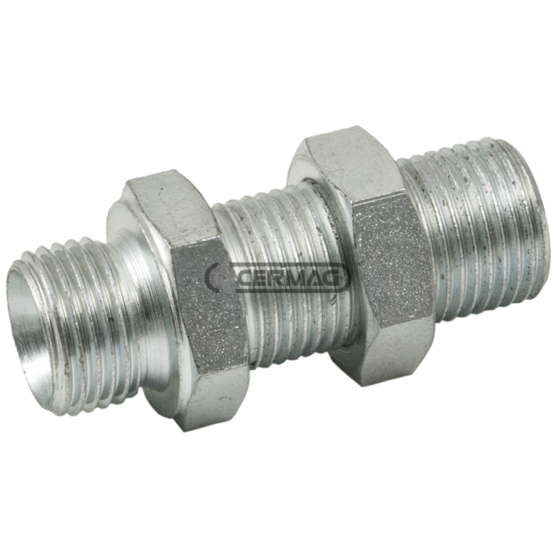 Raccords de cloison avec contre-écrou Filetage - A 1/2" Gaz COMPATIBLE - 81562