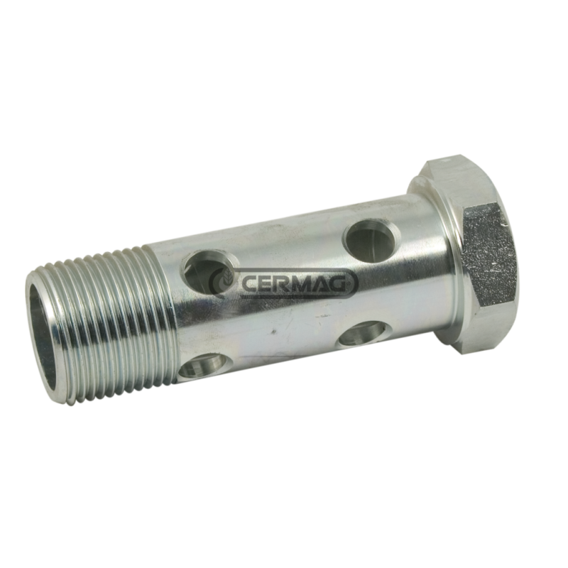 Bocchettone a 8 fori per anelli orientabili Filetto - A 1" Gas COMPATIBILE - 82715