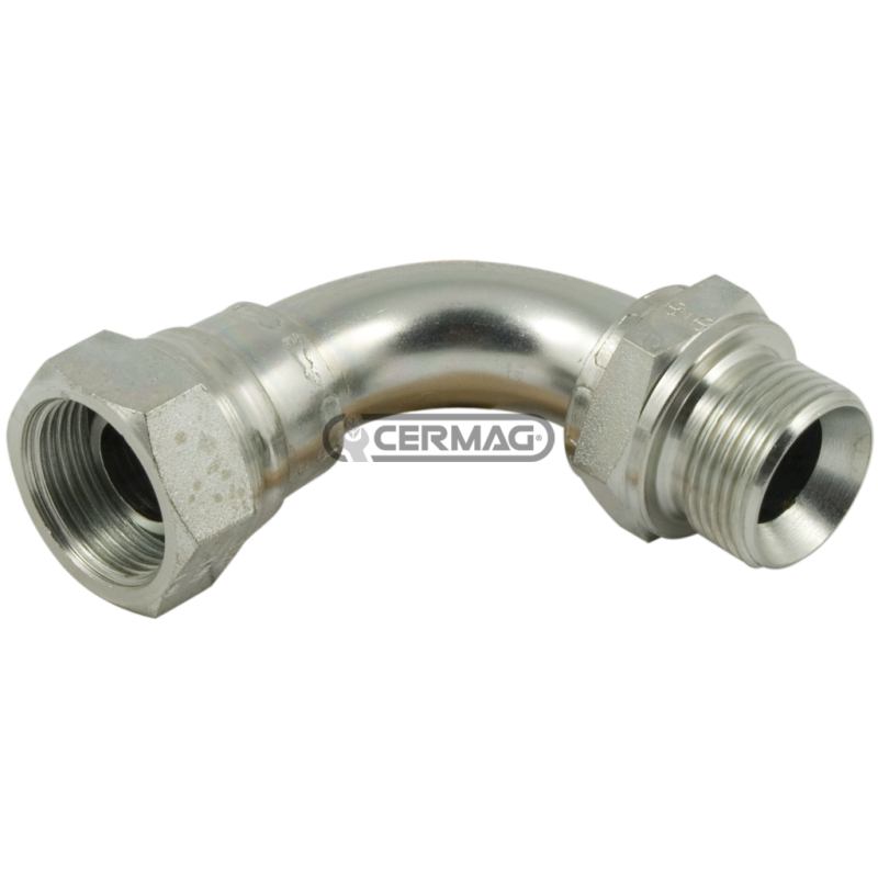 Adattatore a 90° maschio - femmina Filetto - F 1"1/4 Gas COMPATIBILE - 83100