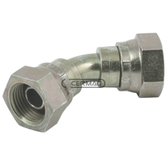 Adaptador 45° hembra - hembra 60° rosca cónica - F 1"1/4 Gas COMPATIBLE - 83582 | NewgardenAgri.com