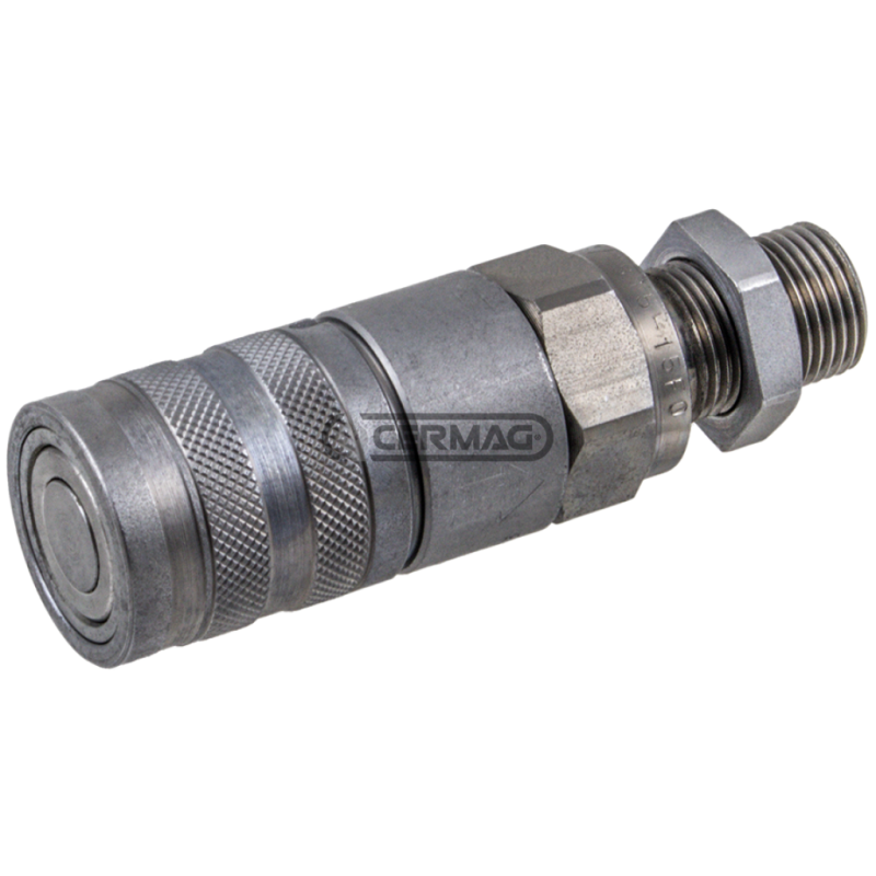 FEMALE coupling flat face for rigid bulkhead tubes FFH Series 3/8" coupling COMPATIBLE - 83963