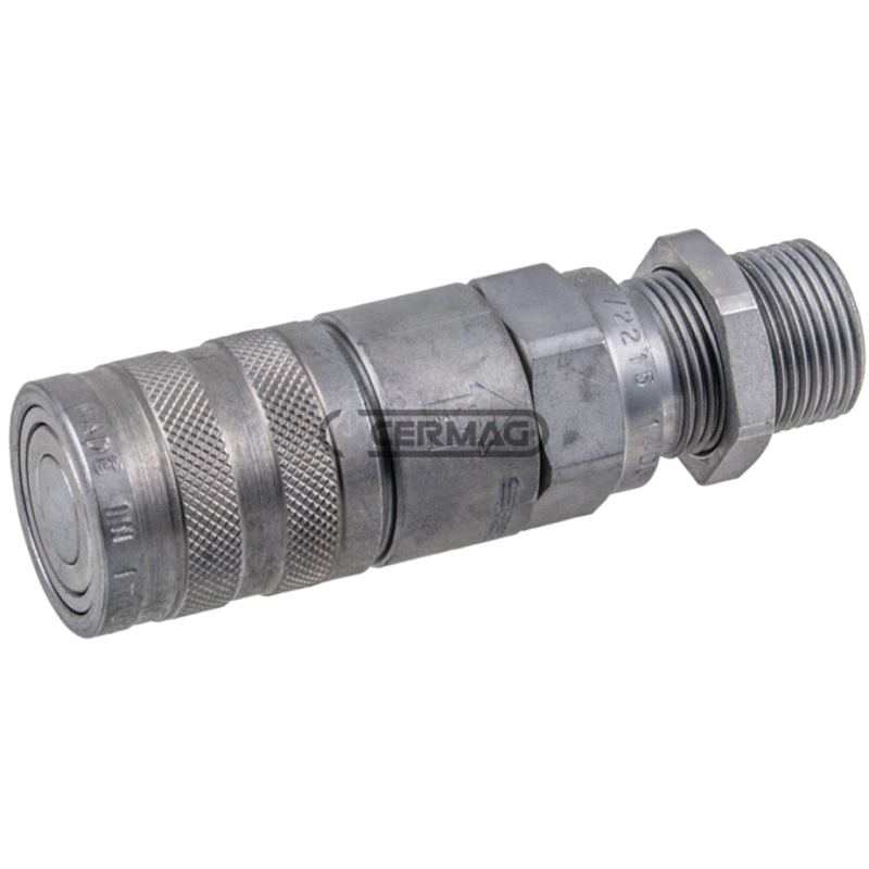 FEMALE coupling flat face for rigid bulkhead tubes FFH Series 3/8" coupling COMPATIBLE - 83964