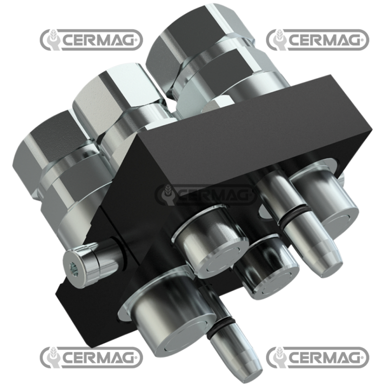 4-way Multifaster - MOVING PART Connection 2 x 1/2" Gas - 2 x 3/4" Gas COMPATIBLE - 84254