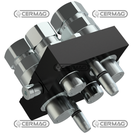 Multifaster 4 voies - Raccordement PARTIE MOBILE 2 x 1/2" Gaz - 2 x 3/4" Gaz COMPATIBLE - 84254 | NewgardenAgri.com