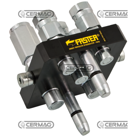 Multifaster de 5 vías para LAVERDA y CNH - PARTE MÓVIL Conexión 3 x 1/4" + 2 x 3/8" Gas COMPATIBLE - 83625 | NewgardenAgri.com