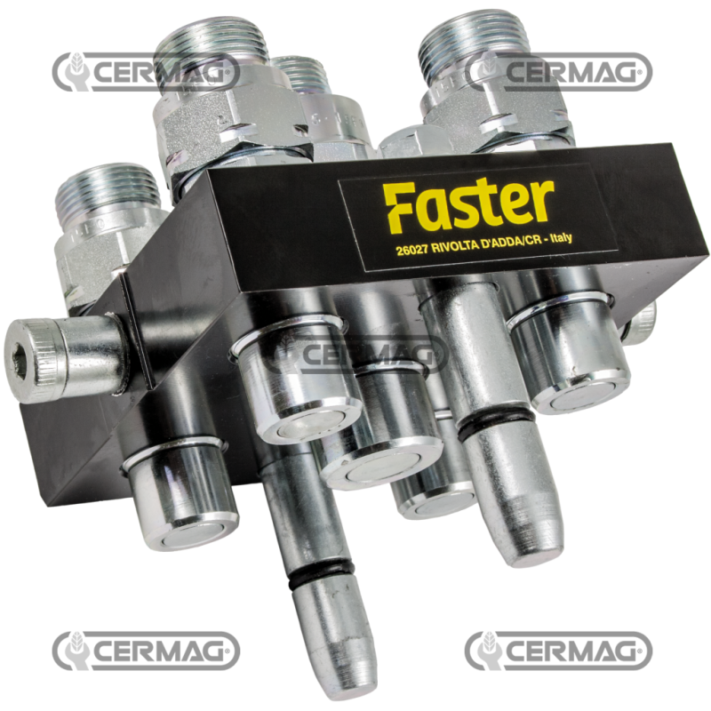 5-Wege-Multifaster für FENDT - MOVING PART Anschluss 4 x 3/8" + 1 x 1/2" Gas KOMPATIBEL - 83915