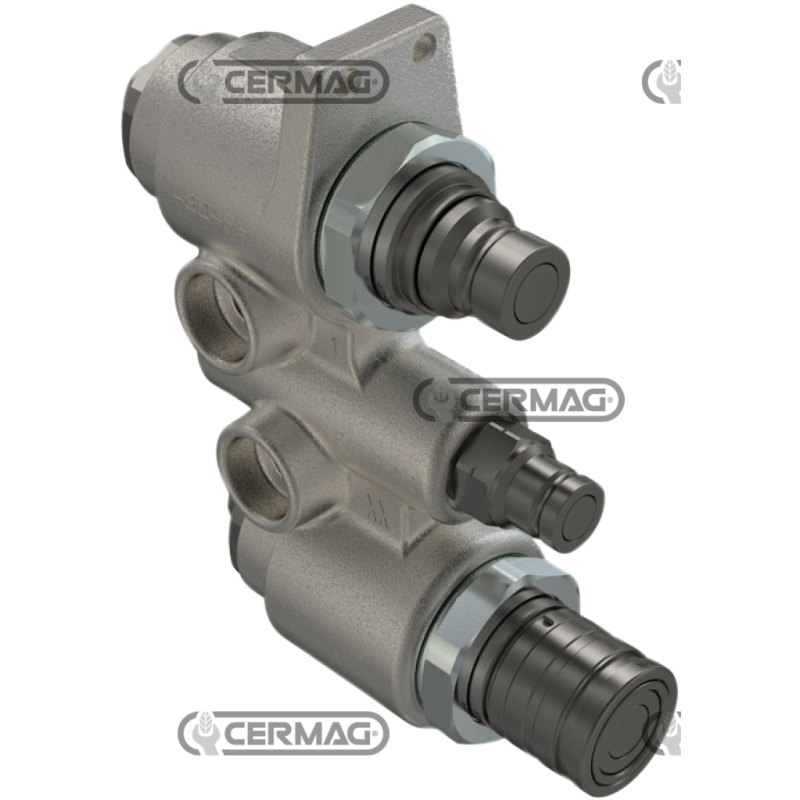 3-way multifaster block with threaded couplings COMPATIBLE - 83985