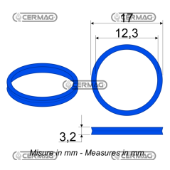 Male coupling gasket for multifaster plate Size 3/8" Gas COMPATIBLE - 82985 | NewgardenAgri.com