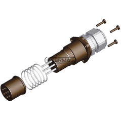 Toma eléctrica 7 polos hembra para multifaster 1/2" - PIEZA FIJA COMPATIBLE - 84246 | NewgardenAgri.com