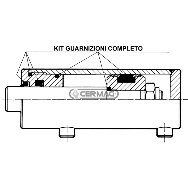 Kit de juntas para cilindro de doble efecto Calibre 80 mm Diámetro vástago 45 mm COMPATIBLE - 82997