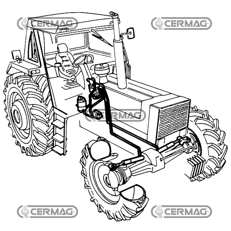 HYDROSTATIC GUIDE ASSEMBLY ASSEMBLIES FOR DERBY 60DT TRACTORS WITH COMPATIBLE DOUBLE PUMP - 80581