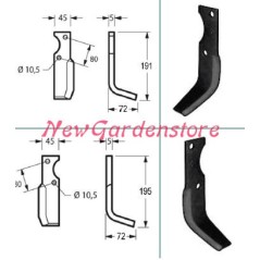 Original GOLDONI Ersatzteilhackensatz für Kreiselgrubber 21 00070919 | NewgardenAgri.com