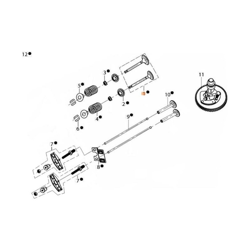 KIT DE SOUPAPE D'ADMISSION/D'ÉCHAPPEMENT EMAK D'ORIGINE L66150782