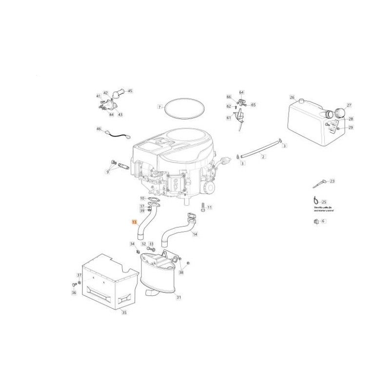 TUBO RACCORDO SCARICO DX ORIGINALE EMAK G118738278E0R