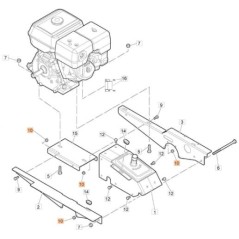 TUERCA HEXAGONAL M 8 ZIGR. BRIDA. DIN 6923 ZNB (C:10PZ) ORIGINAL EMAK 3933032R | NewgardenAgri.com