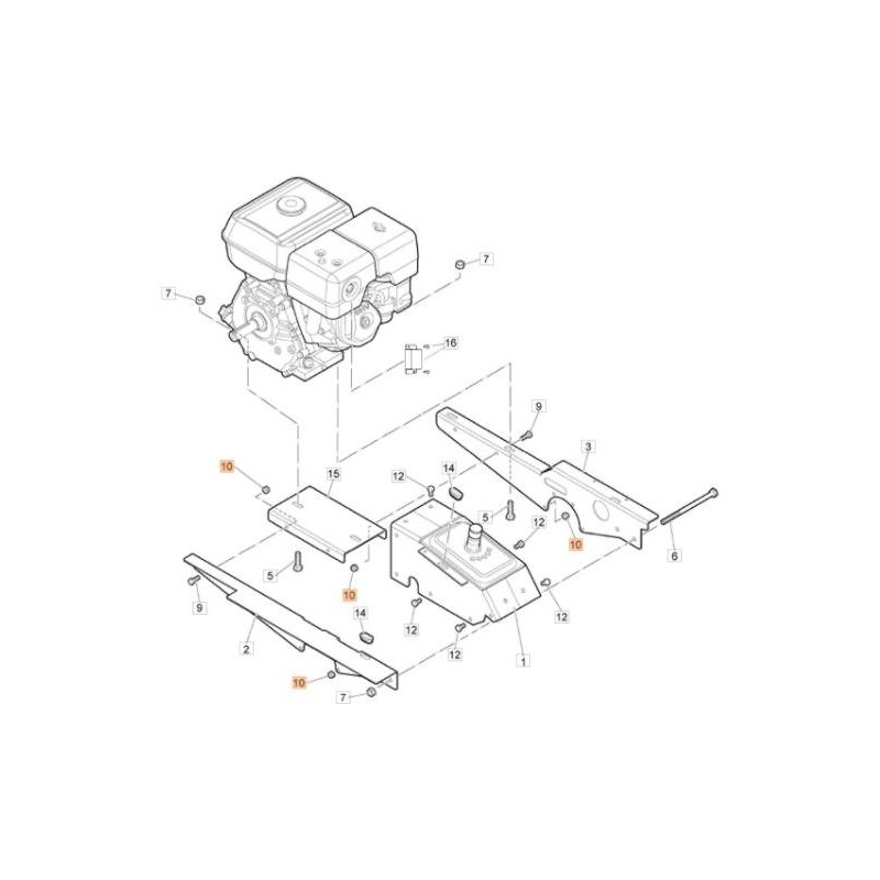 HEX NUT M 8 ZIGR. FLANG. DIN 6923 ZNB (C:10PZ) ORIGINAL EMAK 3933032R