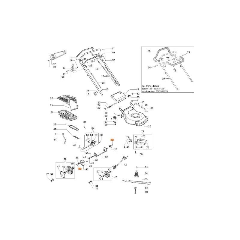 DOUILLE D'ORIGINE EMAK 66070435R