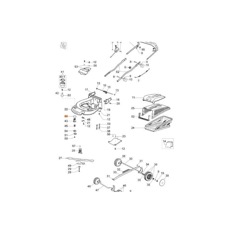 Rondella tagliaerba rasaerba MAX48TBS MAX48PK ORIGINALE OLEOMAC 66060038R