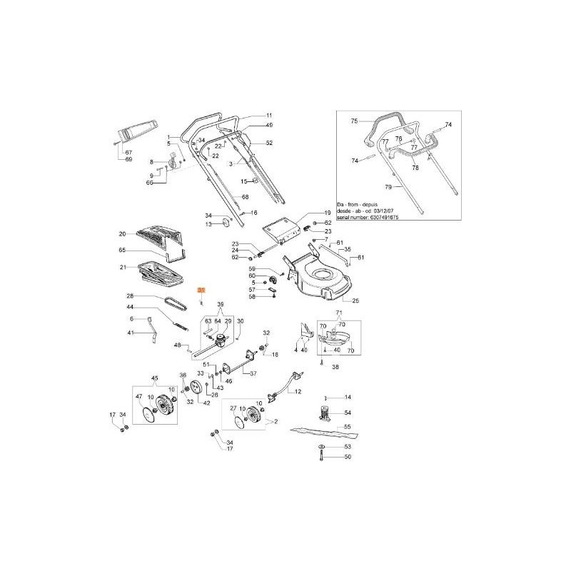 RESSORT ORIGINAL EMAK 66070652R