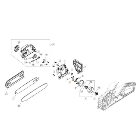 BRAKE BELT SPRING CAT. D.1.6 D.E.10 SP.9.8 RH BETWEEN ORIGINAL EMAK 54050075R | NewgardenAgri.com