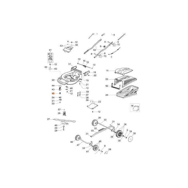 Original OLEOMAC MAX48PAL MAX44TK Rasenmäherschraube 66060039AR