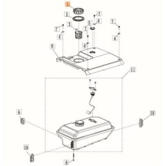 BOUCHON DE RÉSERVOIR ORIGINAL EMAK L66152704 | NewgardenAgri.com