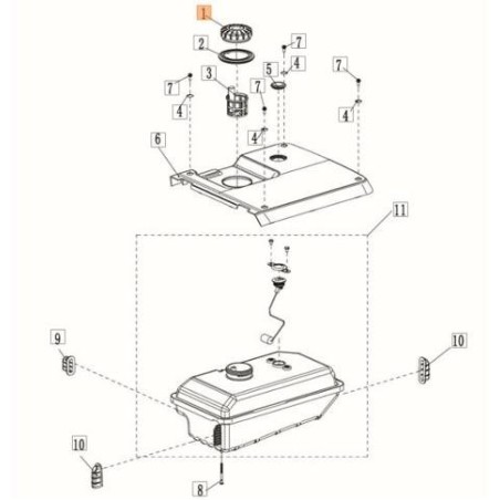 TAPPO SERBATOIO ORIGINALE EMAK L66152704 | NewgardenAgri.com