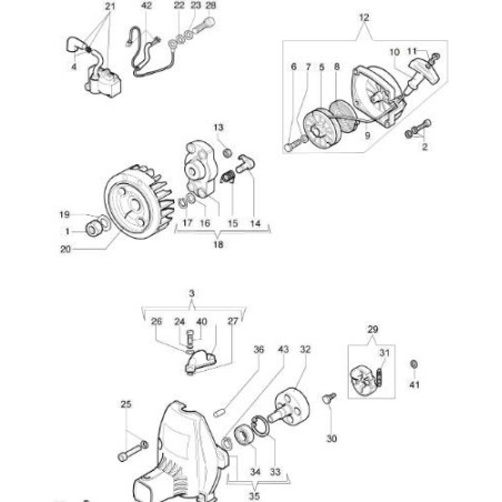 POIGNÉE DE DÉMARREUR ORIGINALE EMAK 4191020AR | NewgardenAgri.com