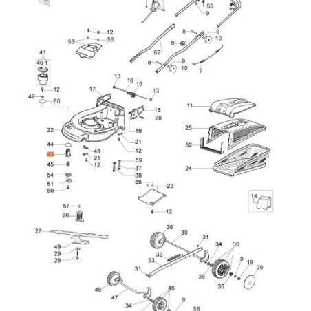 ÉCROU À VIS EMAK ORIGINAL 66060037AR | NewgardenAgri.com