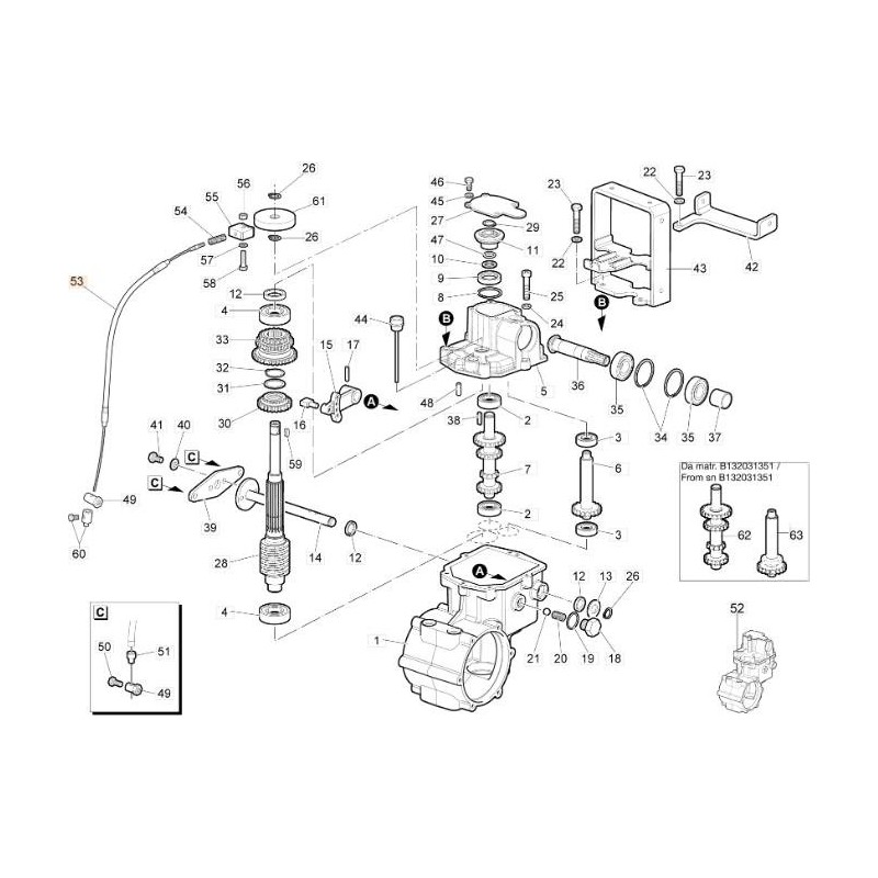 TRANSMISSION DE FREIN D'ORIGINE EMAK 68240107