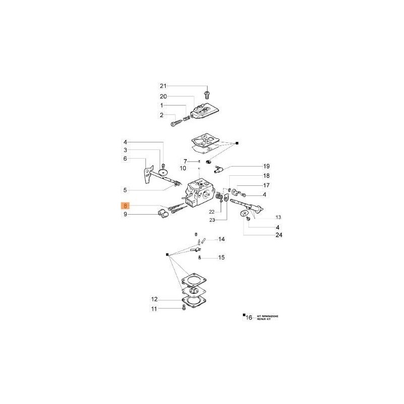 VIS DE REGISTRE 102-3345 CARBURATEUR ORIGINAL EMAK 2318893