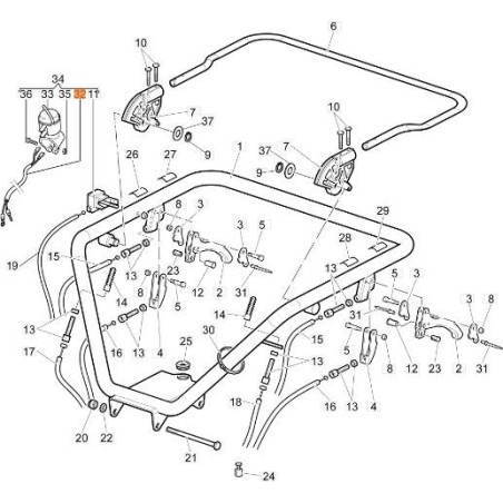 ORIGINAL EMAK MOTOR-STOP CABLE 68720082 | NewgardenAgri.com