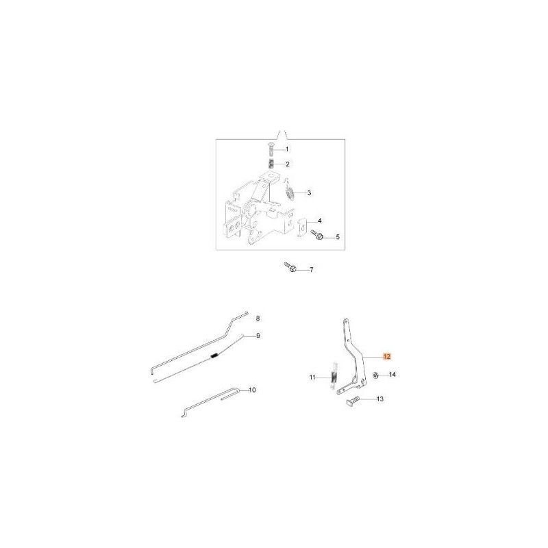 ORIGINAL EMAK CONTROL LEVER L66150182