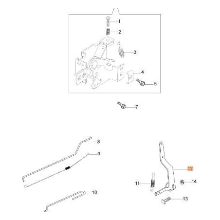 PALANCA DE CONTROL EMAK ORIGINAL L66150182 | NewgardenAgri.com