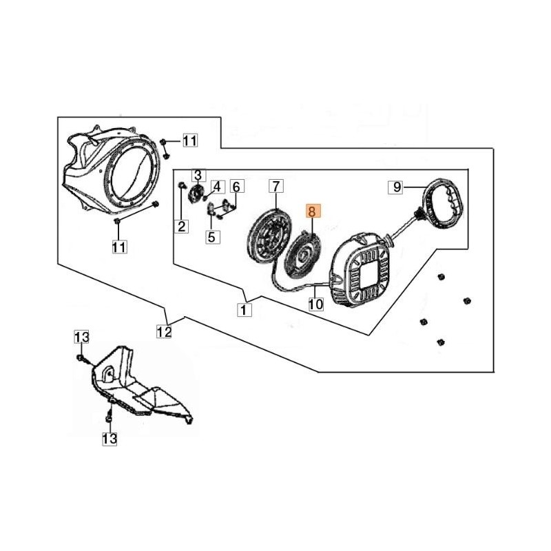 RESORTE DE ARRANQUE ORIGINAL EMAK L66150336